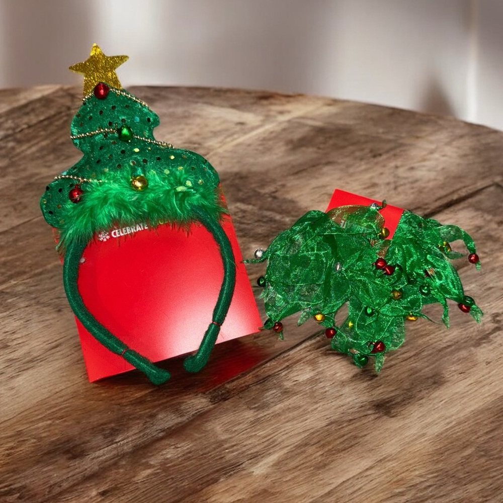 Celebrate It Green and Red Holiday Hair Accessories